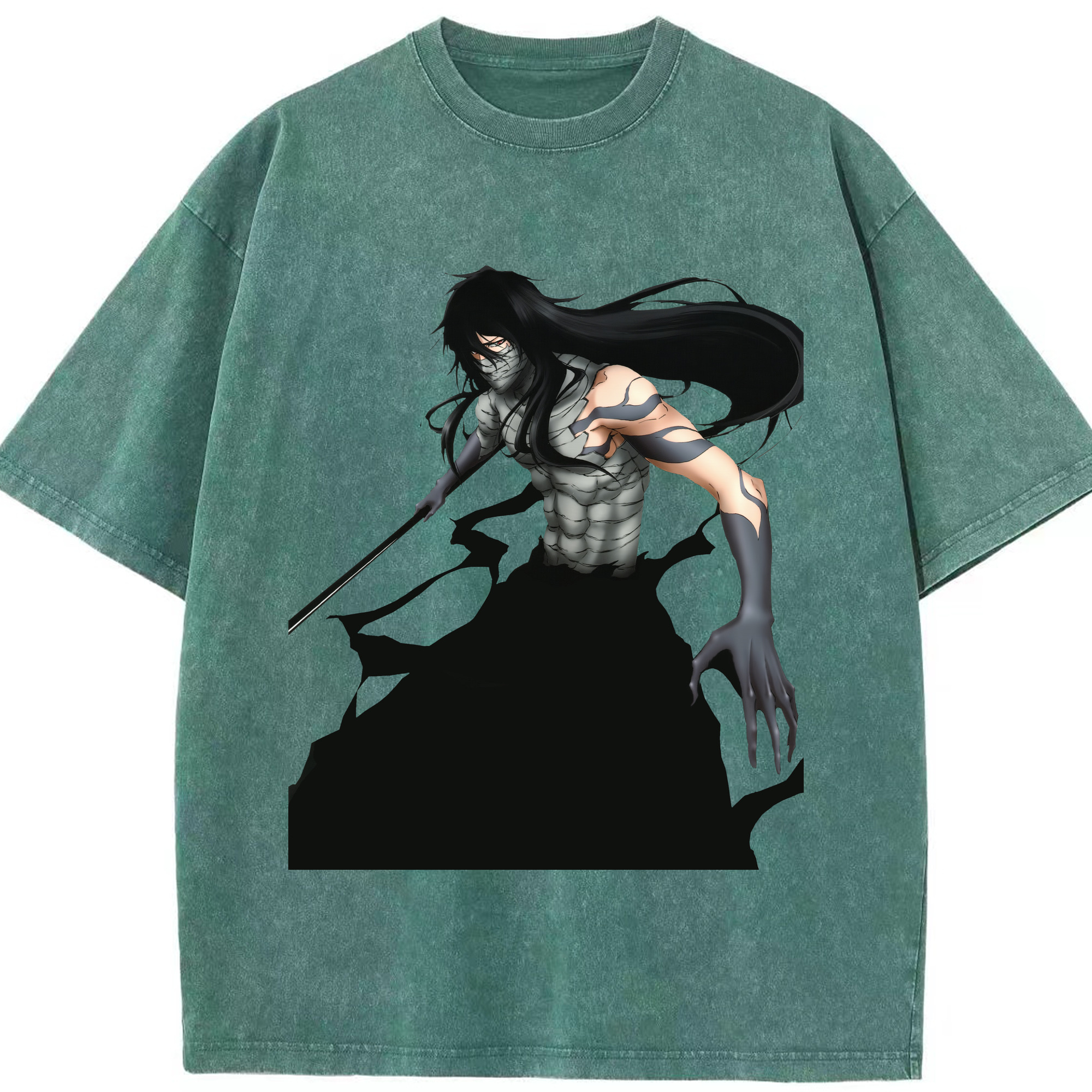（画像用） ブリーチ 黒崎一護（くろさき いちご）BLEACH Kurosaki Ichigo 綿100% ヴィンテージ風 半袖Tシャツ（フロントプリント）